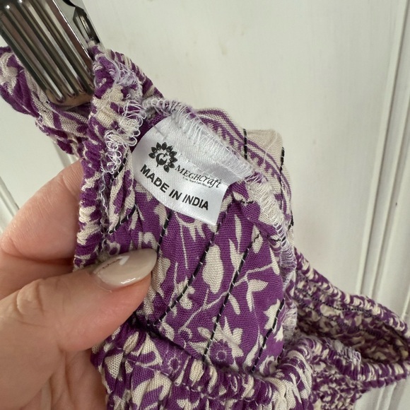 Purple and White Elephant Print Harem Pants - Picture 4 of 4